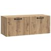 vidaXL Fali TV szekr&eacute;ny 78,5 x 31 x 30 cm K&eacute;zműves T&ouml;lgy Szerelt Fa