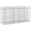 vidaXL Gabion emelt &aacute;gy 150 x 50 x 80 cm Horganyzott Ac&eacute;l Ez&uuml;st