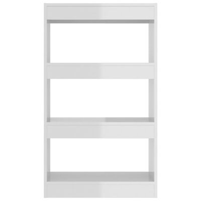 vidaXL magasfényű fehér térelválasztó könyvszekrény 60 x 30 x 103 cm