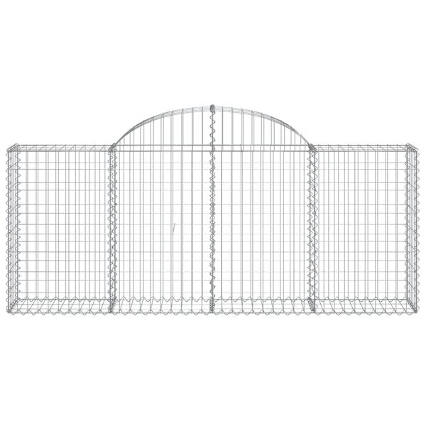vidaXL 11 db íves horganyzott vas gabion kosár 200x30x80/100 cm