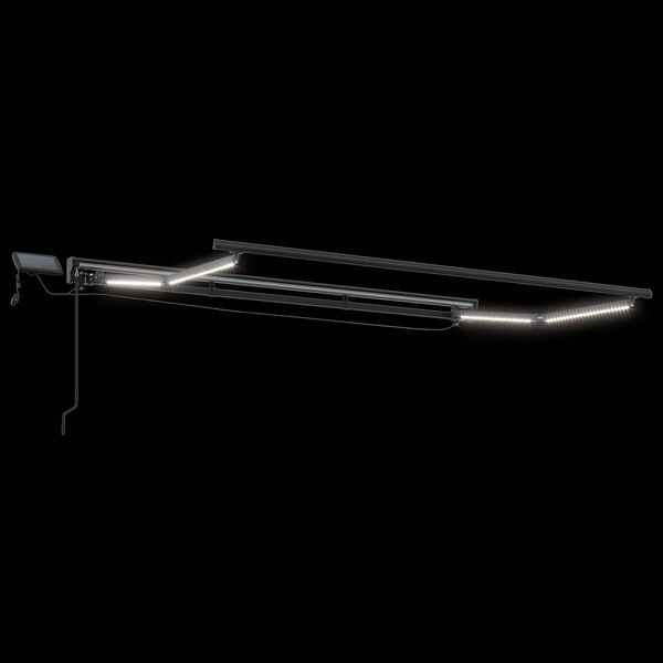 vidaXL K&eacute;zi napellenző keret LED vil&aacute;g&iacute;t&aacute;ssal Barna 3 x 2,5 m