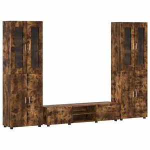 vidaXL TV szekr&eacute;ny garnit&uacute;ra fi&oacute;kkal FLORIN F&uuml;st&ouml;lt t&ouml;lgy Faanyag