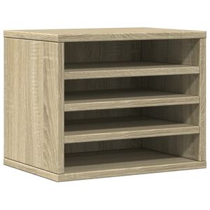 vidaXL sonoma t&ouml;lgy sz&iacute;nű szerelt fa asztali szervező 36x26x29,5 cm