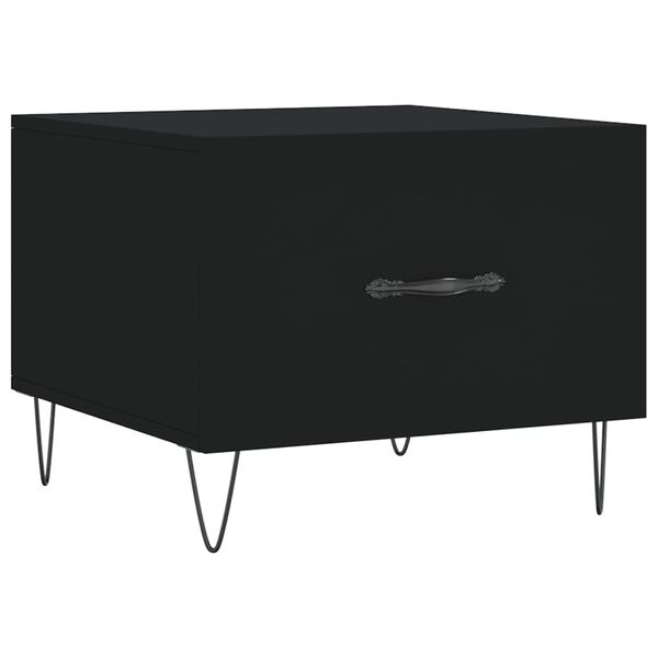 vidaXL fekete szerelt fa dohányzóasztal 50 x 50 x 40 cm