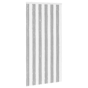 vidaXL Rovar F&uuml;gg&ouml;ny Chenille Sz&uuml;rke &eacute;s Feh&eacute;r 100 x 200 cm 100% PP