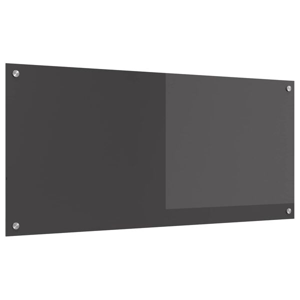 vidaXL Konyhai splashback Sötétszürke 110 x 50 x 0,6 cm edzett üveg