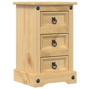 vidaXL Corona t&ouml;m&ouml;r fenyőfa &eacute;jjeliszekr&eacute;ny 35 x 32,5 x 58 cm