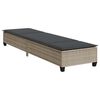 vidaXL világosszürke polyrattan napozóágy párnákkal 55x200x25,5 cm