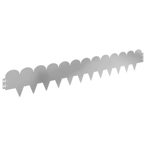 vidaXL Fűszeg&eacute;lyez&eacute;s 10 db 103 x 15 cm Ac&eacute;l Ez&uuml;st