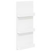 vidaXL Magazin &aacute;llv&aacute;ny polcokkal Feh&eacute;r 43 x 11 x 102 cm Szerelt Fa