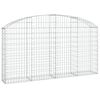 vidaXL &iacute;ves horganyzott vas gabion kos&aacute;r 200x30x100/120 cm