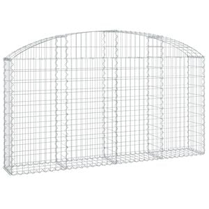 vidaXL &iacute;ves horganyzott vas gabion kos&aacute;r 200x30x100/120 cm