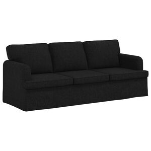 vidaXL Kanap&eacute; Fekete 201 x 80 x 85 cm sz&ouml;vet