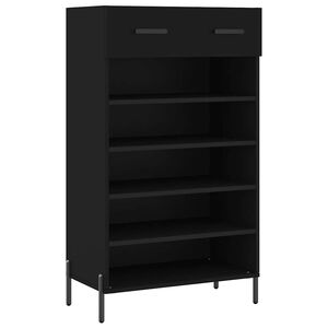 vidaXL fekete szerelt fa cipőszekr&eacute;ny 60 x 35 x 105 cm