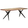vidaXL t&ouml;m&ouml;r &uacute;jrahasznos&iacute;tott fa &eacute;tkezőasztal 200 x 90 x 76 cm