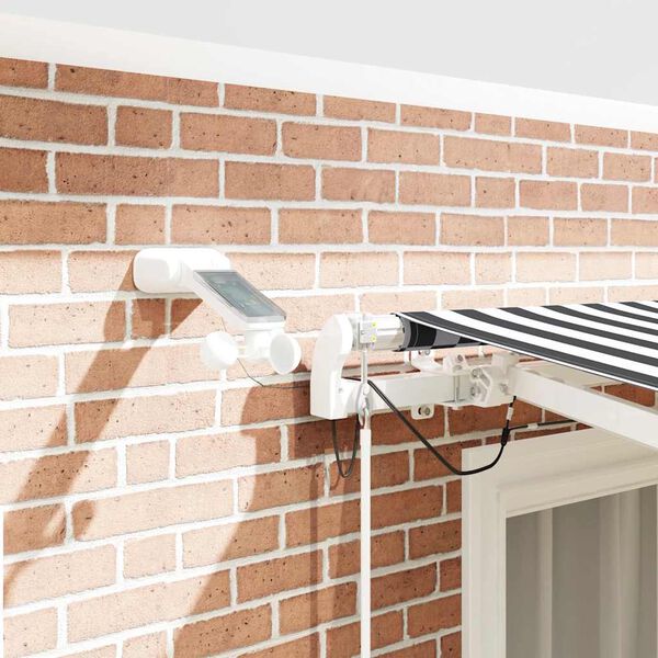 vidaXL antracit-feh&eacute;r automata kih&uacute;zhat&oacute; napellenző LED-del 300x250 cm