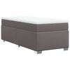 vidaXL szürke műbőr rugós ágy matraccal 90x190 cm