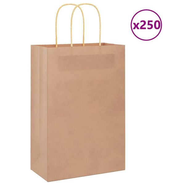 vidaXL 250 db barna pap&iacute;rzacsk&oacute;k foganty&uacute;kkal 21x11x31 cm