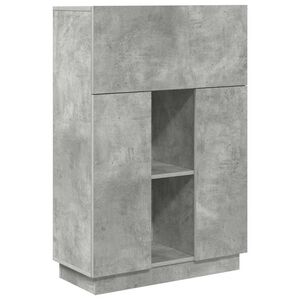 vidaXL Asztal Beton Sz&uuml;rke 71.5 x 31.5 x 106.5 cm Szerelt Fa