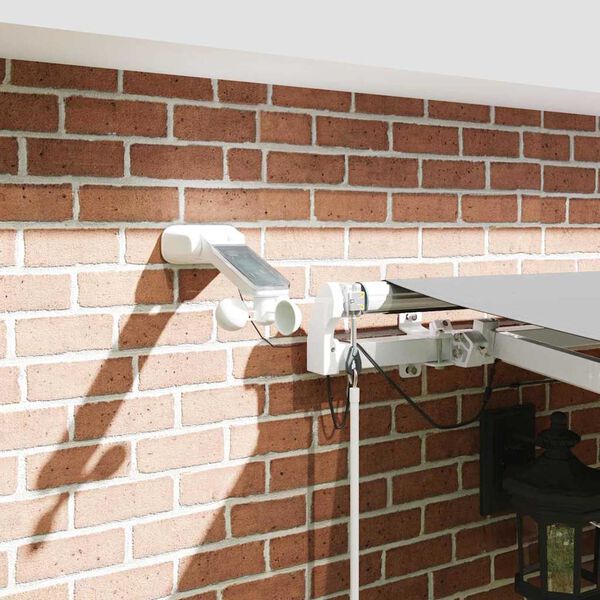 vidaXL Napernyő keret LED -es l&aacute;mp&aacute;kkal Feh&eacute;r 400 &times; 350 cm Alum&iacute;nium