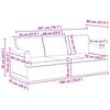 vidaXL Kanap&eacute; 2 pcs T&oacute;psz&iacute;nű 144 x 80 x 85 cm sz&ouml;vet