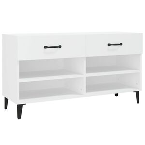 vidaXL feh&eacute;r szerelt fa cipősszekr&eacute;ny 102x35x55 cm