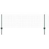 vidaXL Eur&oacute;pai ker&iacute;t&eacute;s oszloppal 25 x 0,6 m PVC-bevonatos ac&eacute;l Z&ouml;ld