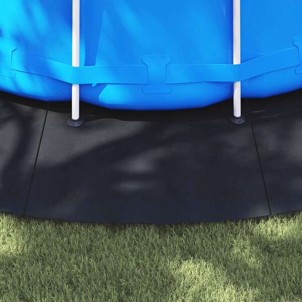 vidaXL Medence alatlappal Fekete &Oslash; 610 x 0,2 cm Nemes sz&ouml;vet