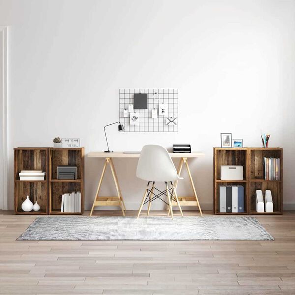 vidaXL TV szekrény garnitúra 4 pcs Öreg fa 37 x 37 x 72 cm Faanyag