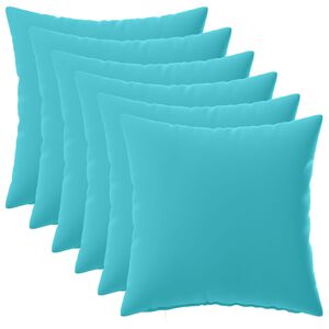 vidaXL P&aacute;rna huzat 6 db HEERLEN T&uuml;rkiz 30 x 30 cm Poli&eacute;szter