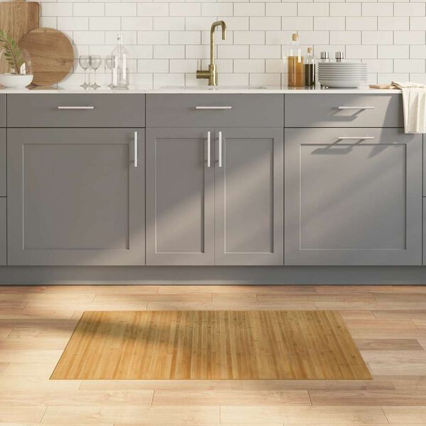 vidaXL n&eacute;gysz&ouml;gletű term&eacute;szetes bambusz szőnyeg 60 x 100 cm