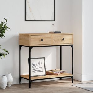 vidaXL sonoma t&ouml;lgy sz&iacute;nű szerelt fa doh&aacute;nyz&oacute;asztal 75 x 34,5 x 75 cm