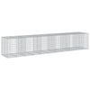 vidaXL horganyzott vas gabion kos&aacute;r fed&eacute;llel 550 x 100 x 100 cm