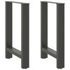 vidaXL 2 db antracitsz&uuml;rke ac&eacute;l &eacute;tkezőasztall&aacute;b 60x(72-73) cm