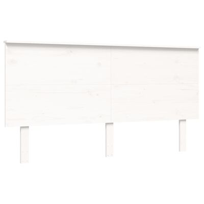 vidaXL fehér tömör fa ágy időseknek fejtámlával 160x200 cm