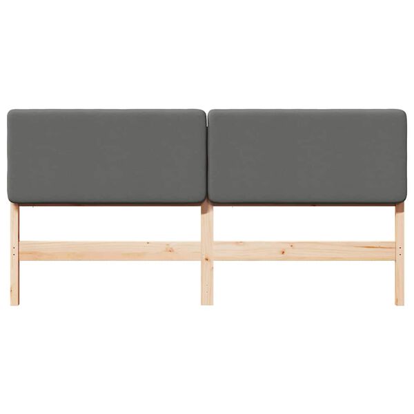 vidaXL K&aacute;rpitozott fejt&aacute;mla fejt&aacute;ml&aacute;val Barna &eacute;s Vil&aacute;gossz&uuml;rke 200 cm