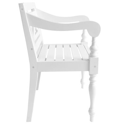 vidaXL 2 db fehér tömör mahagóni Batavia szék