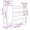 vidaXL Cipőszekr&eacute;ny fi&oacute;kkal &Ouml;reg fa 100,5 x 28 x 100 cm Faanyag