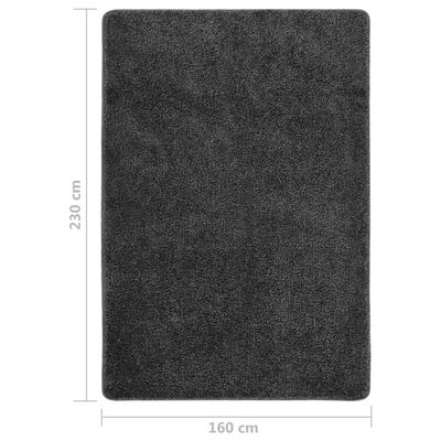vidaXL sötétszürke csúszásmentes bozontos szőnyeg 160 x 230 cm