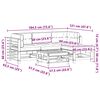 vidaXL Kerti lounge szett 5 pcs Viaszbarna T&ouml;m&ouml;r fenyő