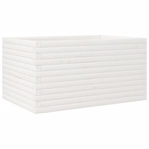 vidaXL feh&eacute;r t&ouml;m&ouml;r fenyőfa kerti vir&aacute;gl&aacute;da 90 x 60 x 45,5 cm