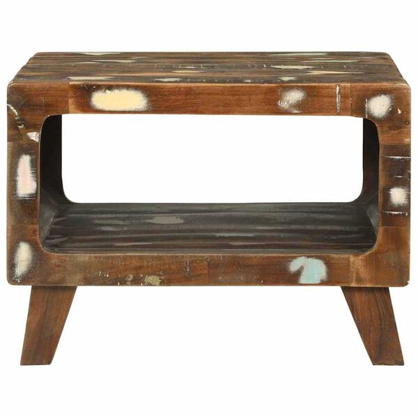 vidaXL Dohányzóasztal 50 x 50 x 35 cm tömör újrahasznosított fa