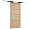 vidaXL Cs&uacute;sz&oacute; ajt&oacute; ORKDAL 93 x 202 cm Szerelt Fa Term&eacute;szetes &eacute;s Fekete