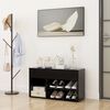 vidaXL fekete szerelt fa cipőt&aacute;rol&oacute; pad 80 x 30 x 45 cm
