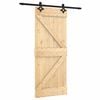 vidaXL Cs&uacute;sz&oacute; ajt&oacute; Term&eacute;szetes &eacute;s Fekete 85 x 210 cm Szil&aacute;rd Fenyőfa