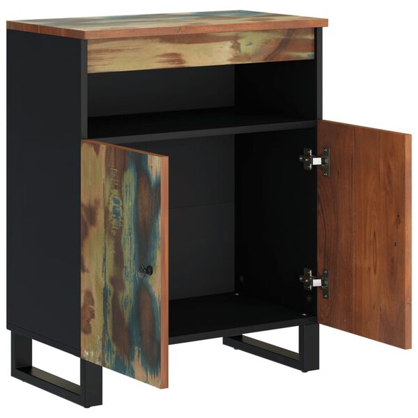 vidaXL t&ouml;m&ouml;r 2-ajt&oacute;s &uacute;jrahasznos&iacute;tott fa t&aacute;lal&oacute;szekr&eacute;ny 60x33x75 cm