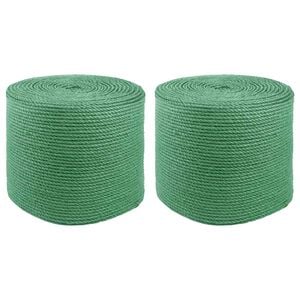 vidaXL 2 db 2 mm Z&ouml;ld 100% Tossa kender