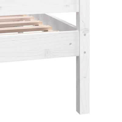 vidaXL fehér tömör fa ágykeret 75 x 190 cm (Small Single)