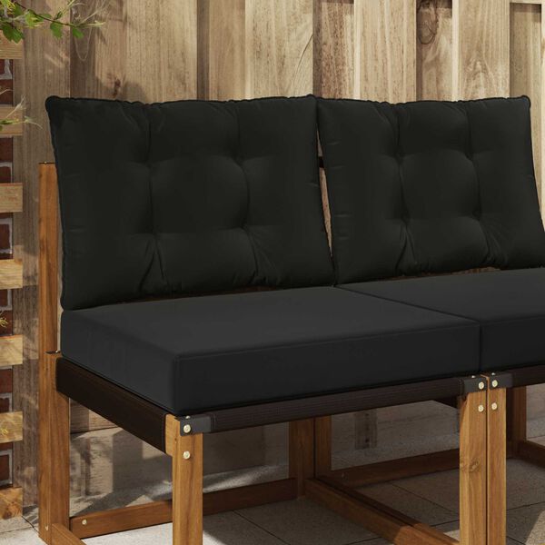 vidaXL K&uuml;lt&eacute;ri kanap&eacute; p&aacute;rna 2 pcs Fekete Poli&eacute;szter