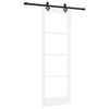 vidaXL Cs&uacute;sz&oacute; ajt&oacute; Feh&eacute;r 73,5 x 211 cm T&ouml;m&ouml;r fenyőfa &eacute;s &uuml;veg